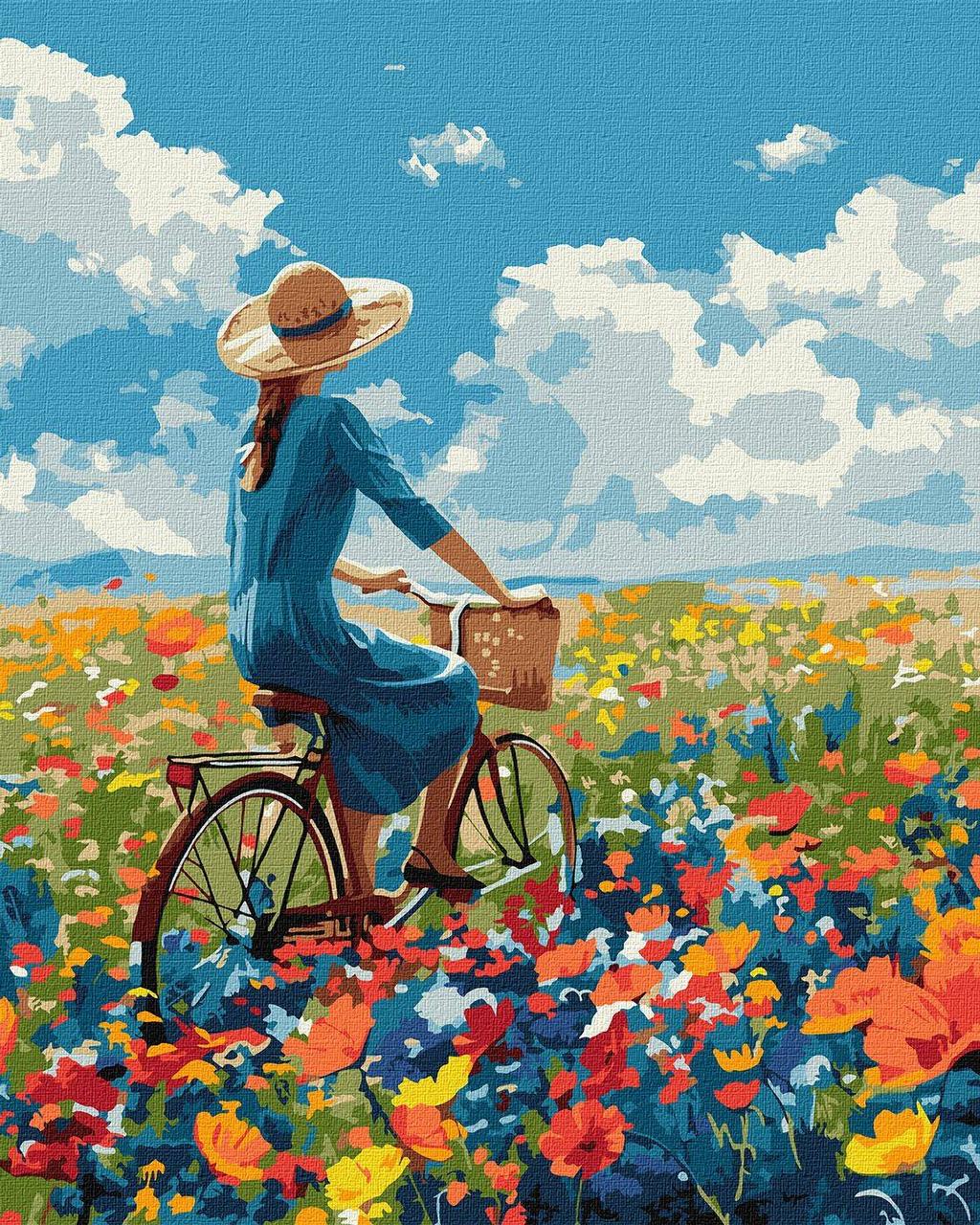 Картина по номерам Ideyka Поездка в цветах 40х50 см (2824289279)