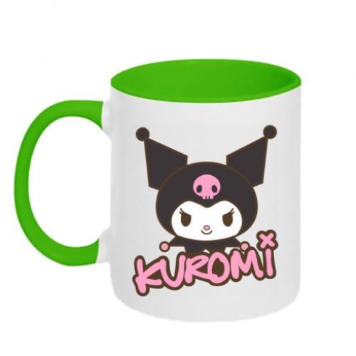 Чашка двоколірна Kuromi Sanrio 320 мл Білий із салатовим (13170933-37-183976)