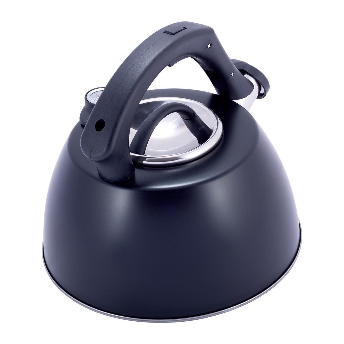 Чайник Kamille Vizo из нержавеющей стали со свистком и термометром индукционный 3 л - фото 4