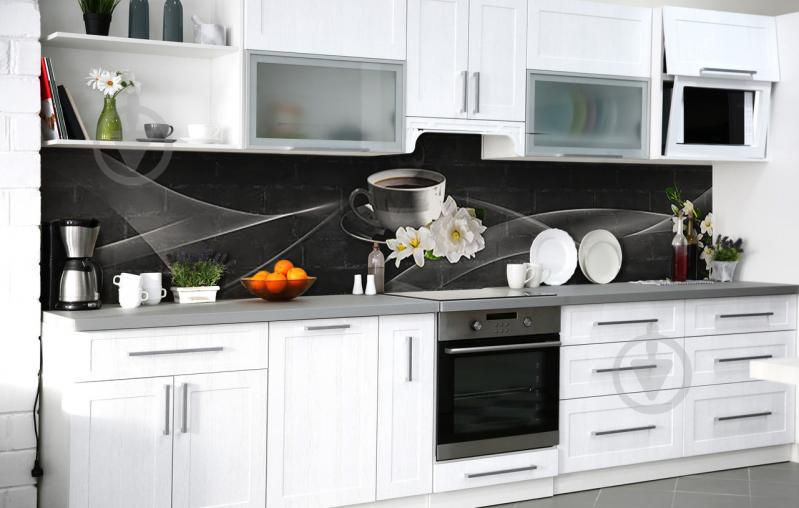 Скинали на кухню Zatarga «Аромат бергамота» 650х2500 мм виниловая 3Д наклейка кухонный фартук самоклеящаяся