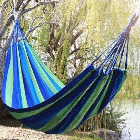 Гамак хлопковый 200x80см Синий (4123273) - фото 6