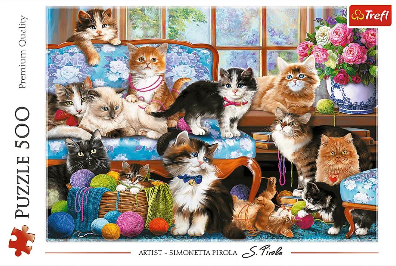 Пазл Trefl Семья котиков 500 эл. - фото 2