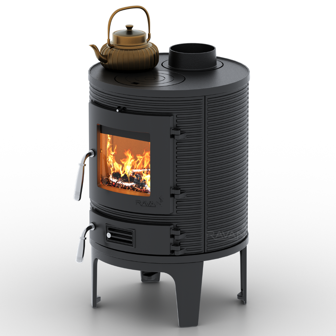 Печь-камин чугунная Ravan Monaco на дровах 7 кВт (28104559)