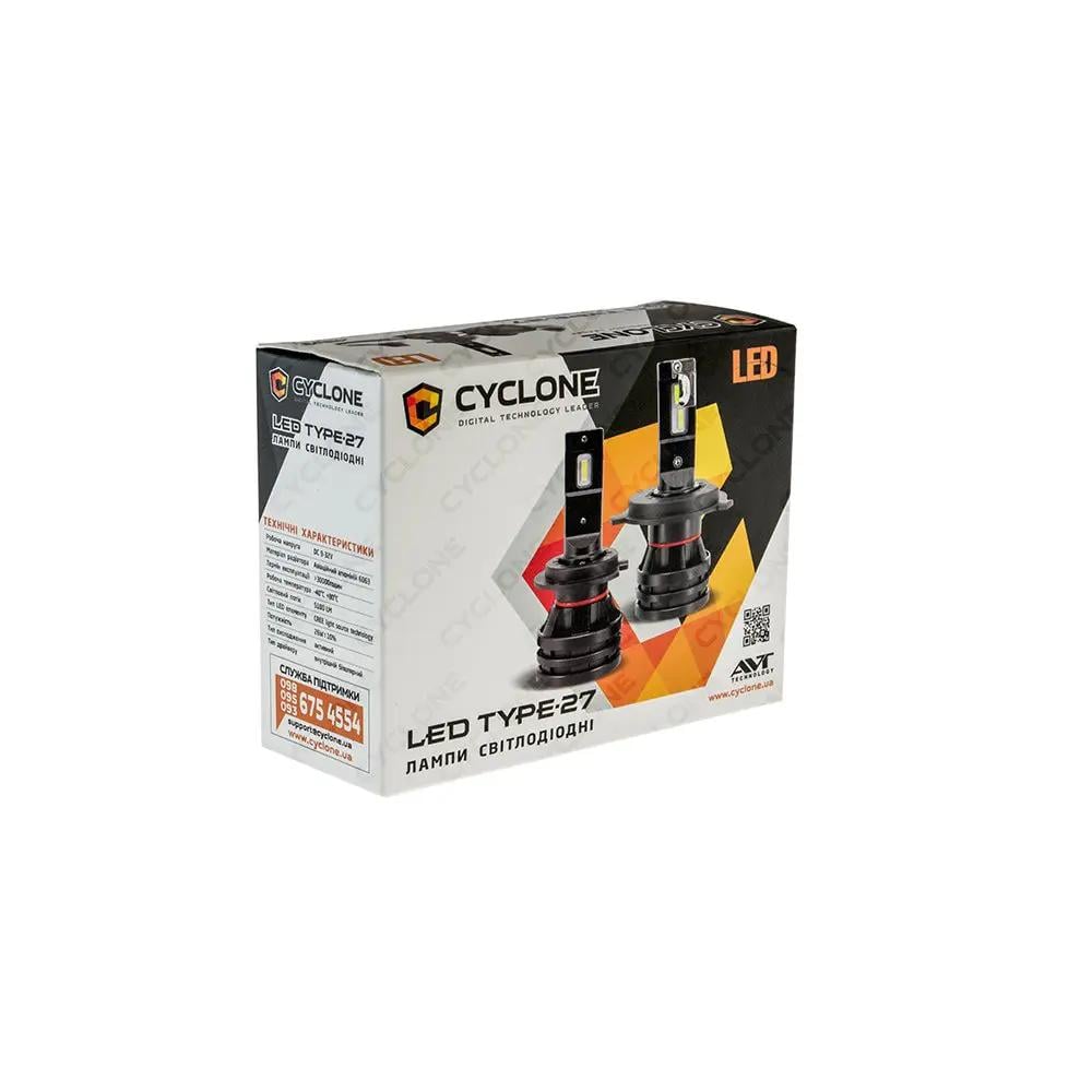 Лампа LED автомобильная CYCLONE LED H13 H/L 5000K 5100Lm CR type 27 (1654059029)