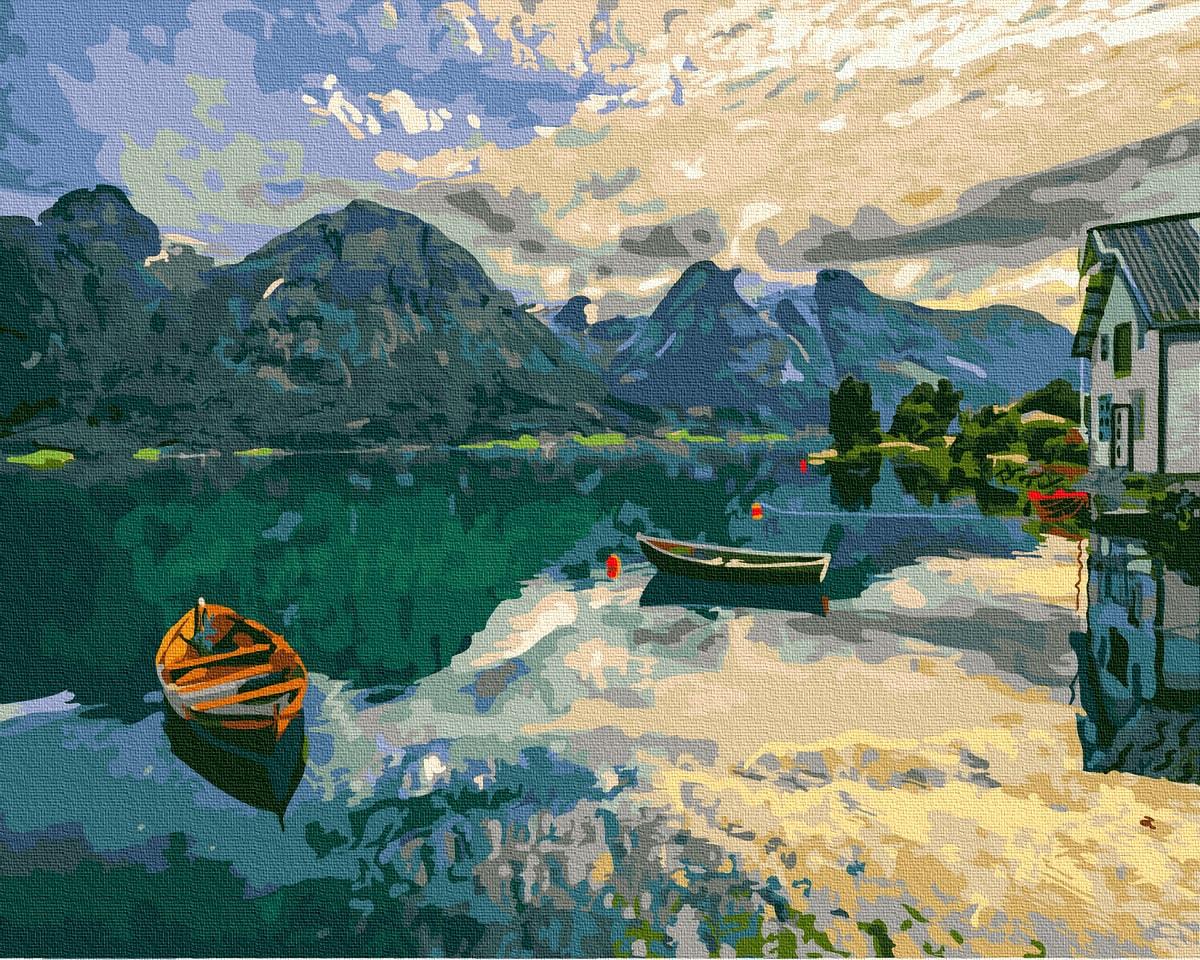 Картина по номерам Brushme GX30190 Вид на озеро Комо 40x50 см (1313343347)