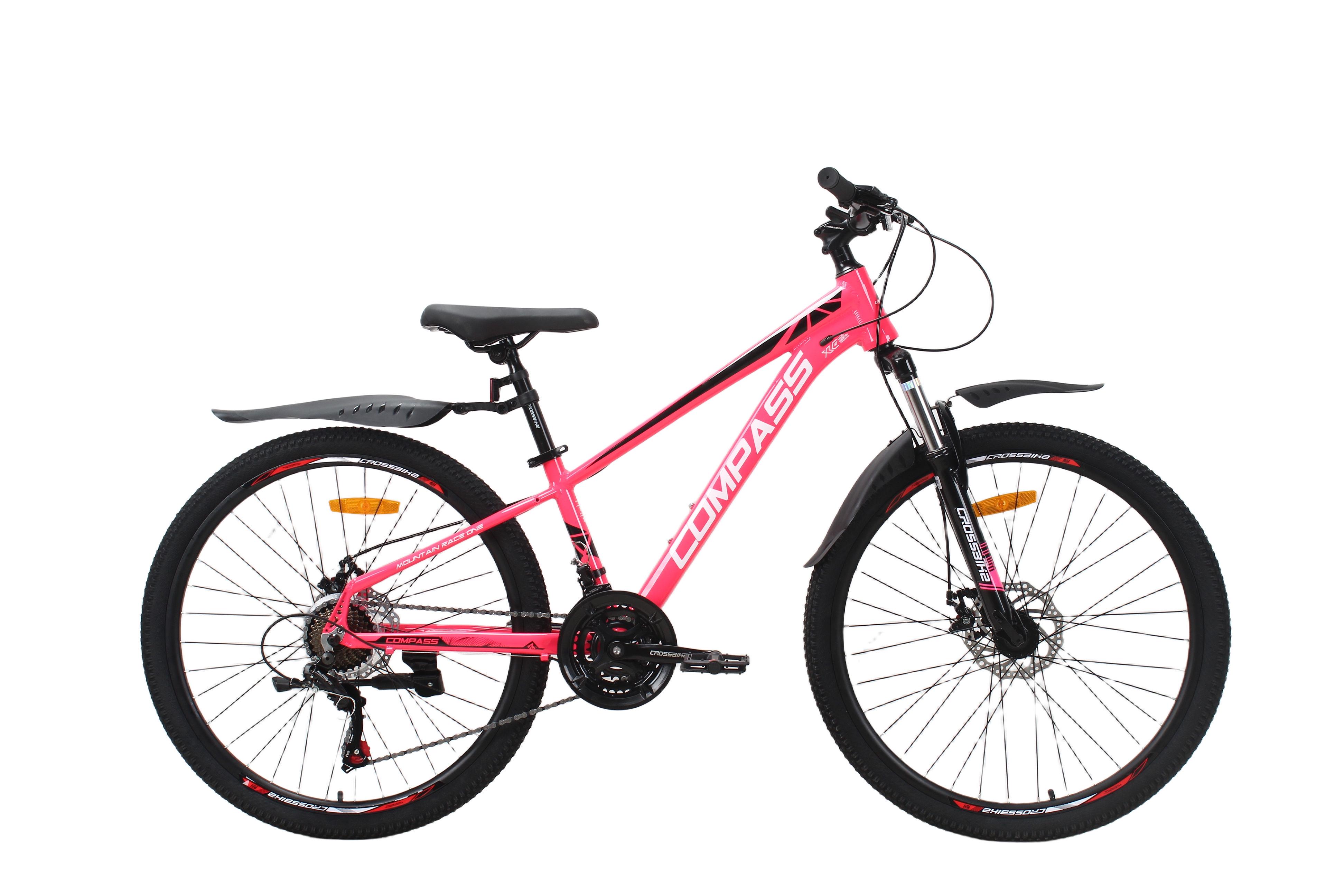 Велосипед CrossBike COMPASS 26" 12,5" Розово-Черный