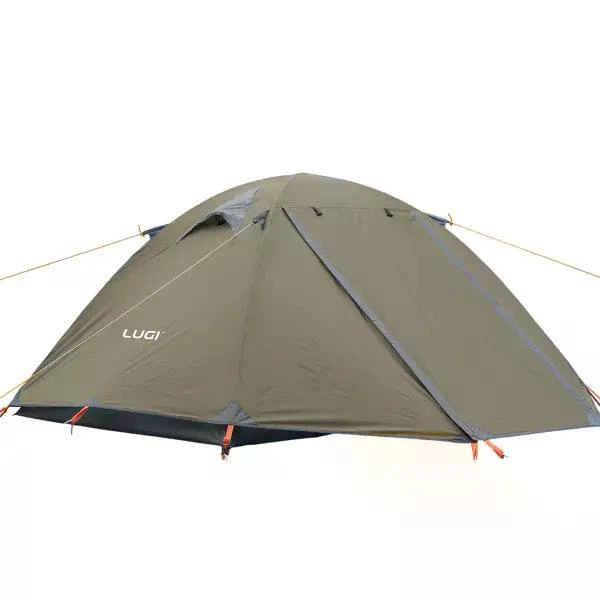 Палатка автоматическая 2-х местная ветрозащитная Lugi водонепроницаемая 210х160х120 см Хаки (LU-017)