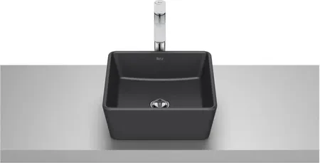 Умивальник ROCA Optica Square Cq A327B12080 35х35 см Black Matte (153884113)