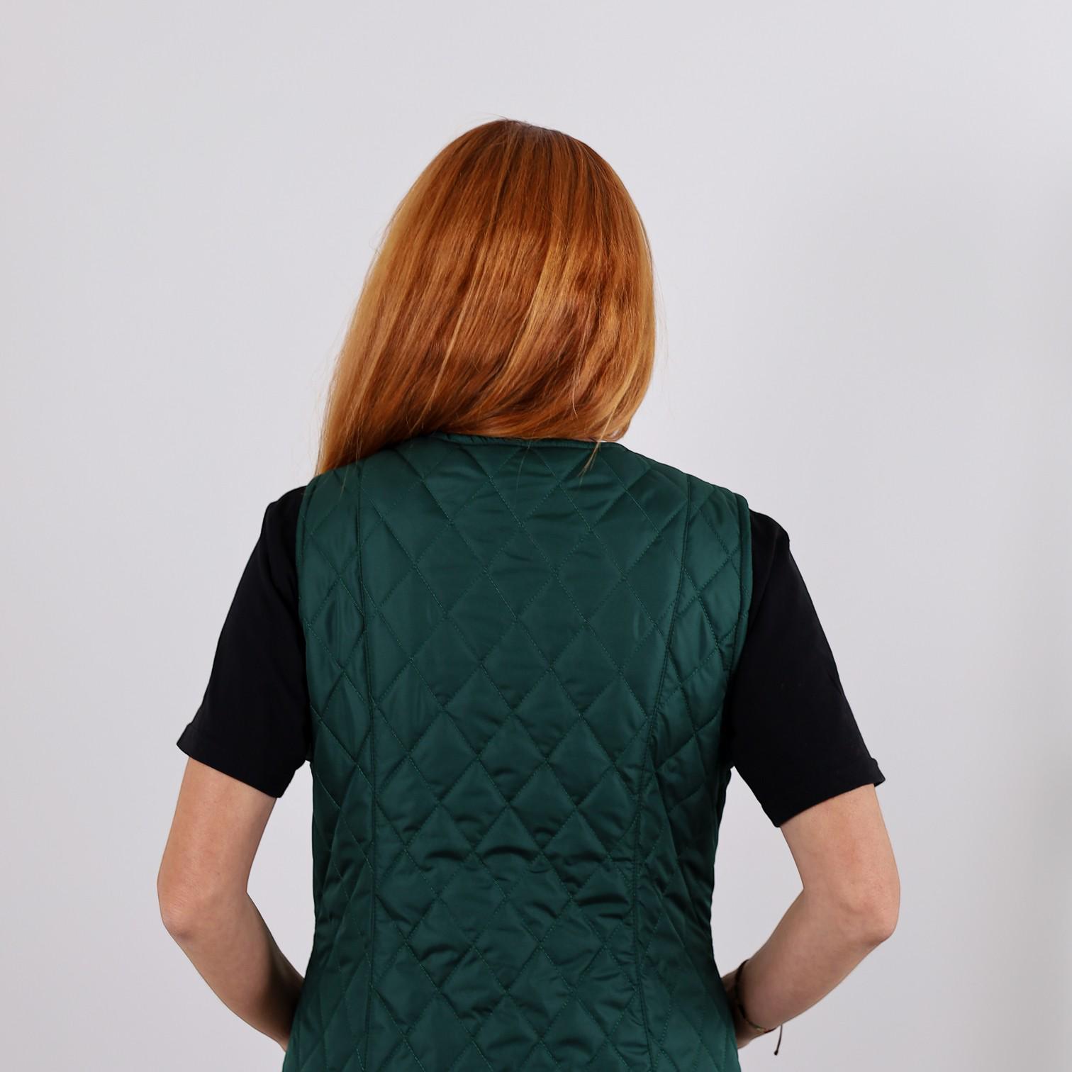 Жилет стеганый на флисе р. 48 Зеленый (29661148) - фото 2 Жилет стеганый на флисе р. 48 Зеленый (29661148) - фото 2