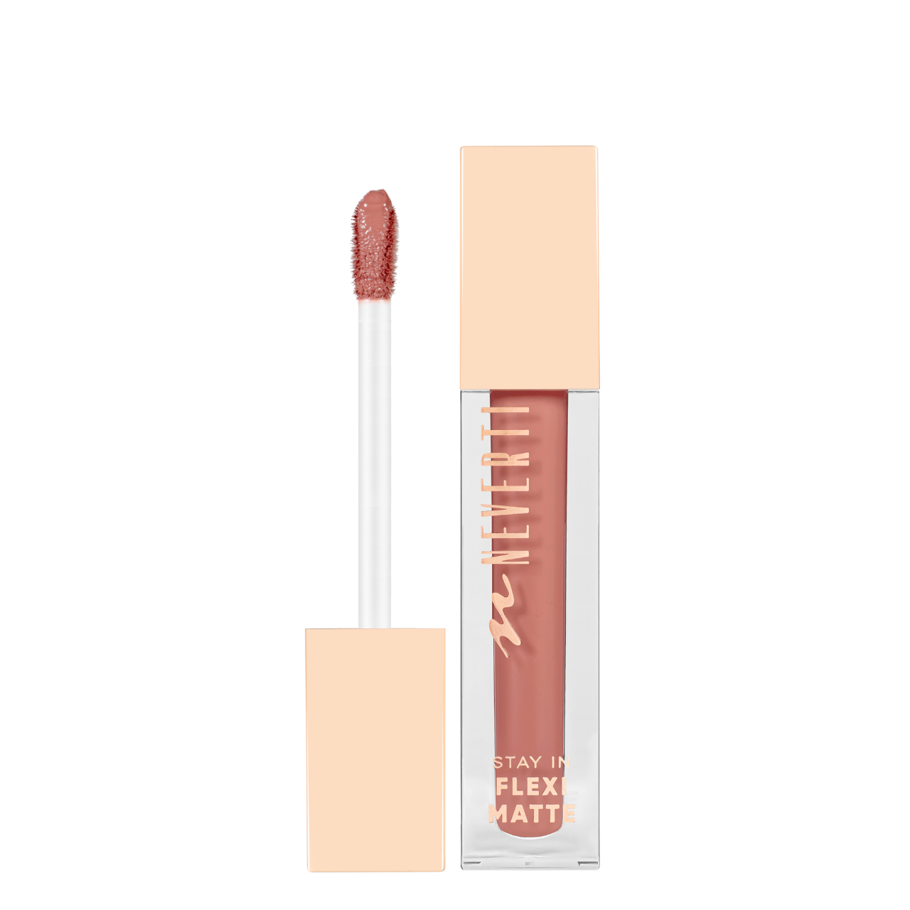 Помада для губ матова водостійка Neverti Matte Liquid Lipstick NP801 004 Warm Honey Рожево-бежевий - фото 2 Помада для губ матова водостійка Neverti Matte Liquid Lipstick NP801 004 Warm Honey Рожево-бежевий - фото 2