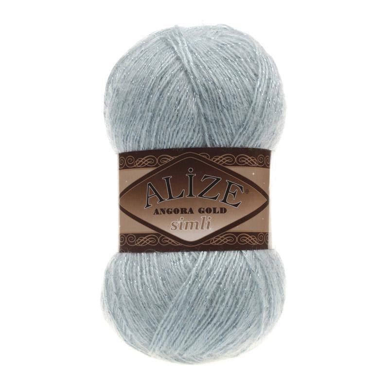 Пряжа Alize Angora Gold Simli 114 Мятный