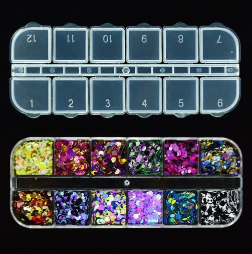 Светоотражающие блестки 1-3 мм для ногтей нейл-арта (H192)