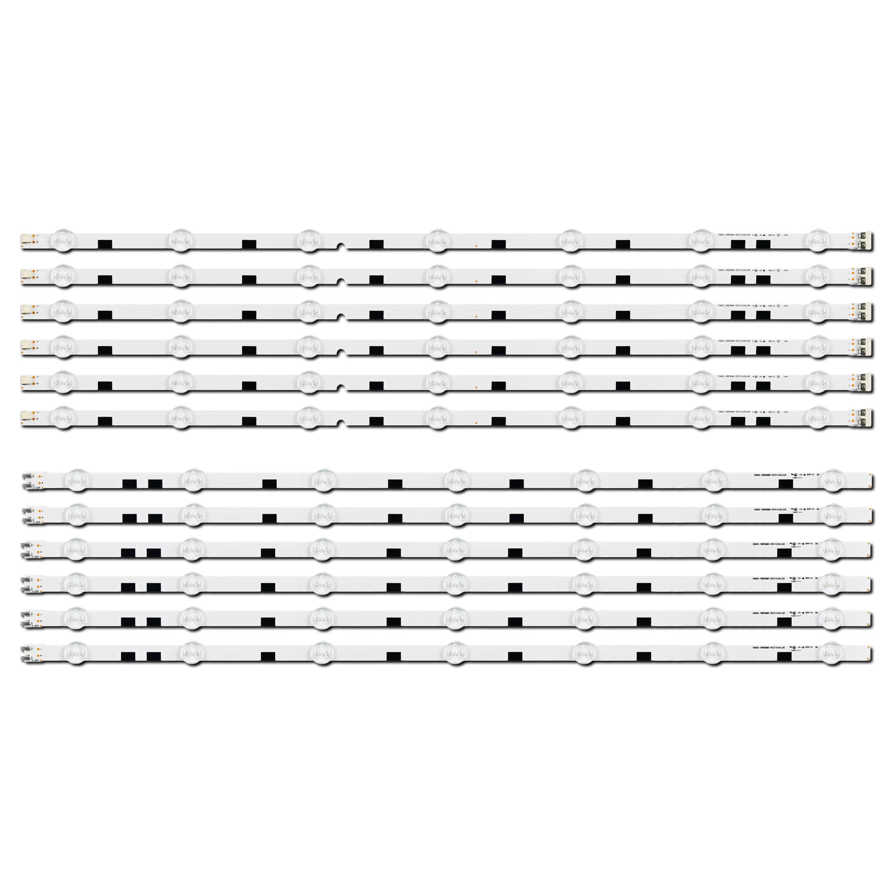 Комплект LED підсвітки для TV Samsung 2014SVS58 MEGA 3228 L+R DMGE-580SMA-R3 DMGE-580SMB-R3 BN96-32771A/32772A 58" 12 шт. (ART-14141)