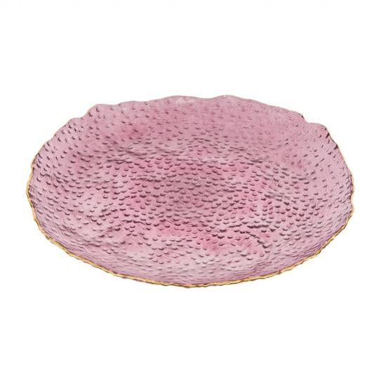 Блюдо сервировочное Elisey Красный шпинель стеклянное 25 см Розовый (135-81-9219-020) - фото 2