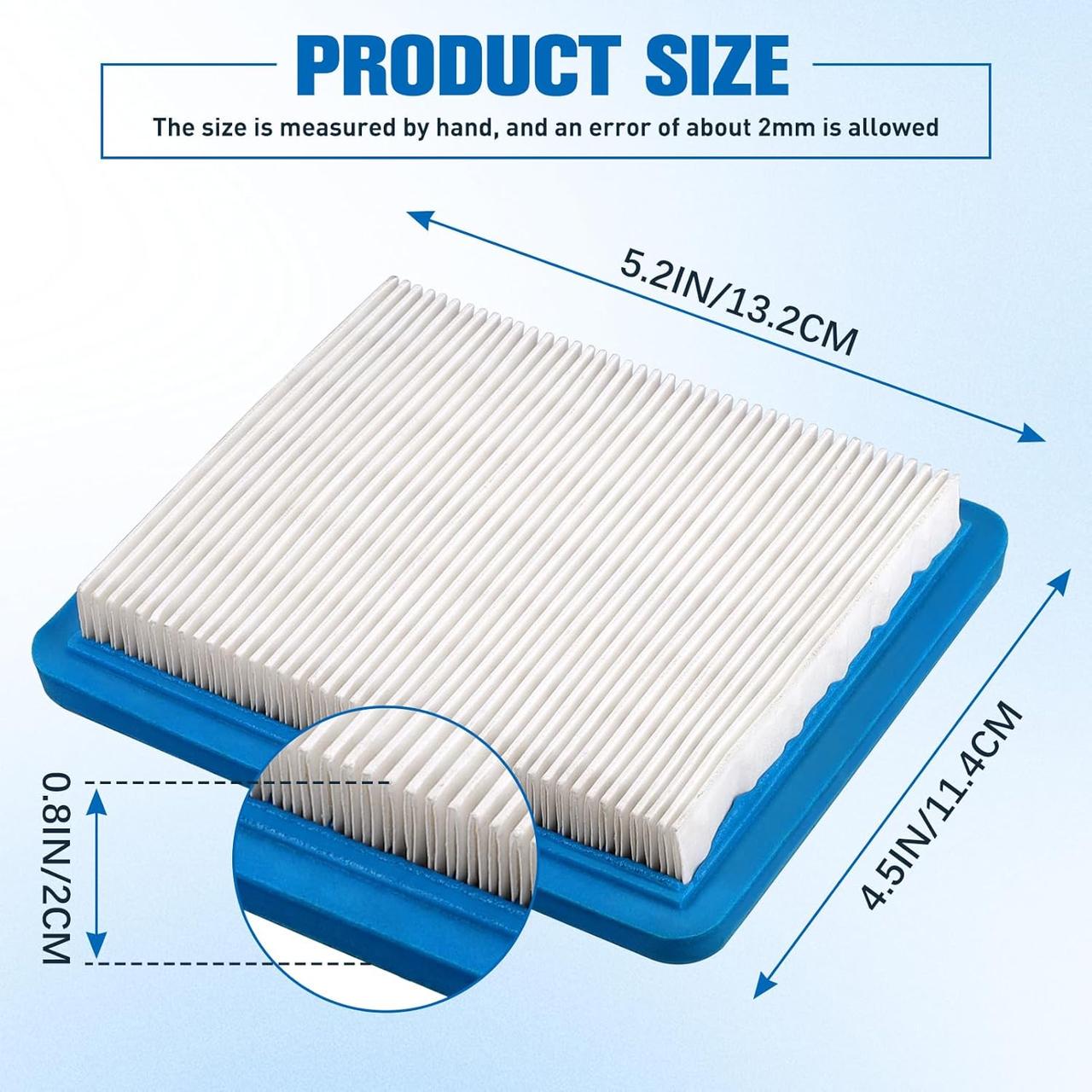 Фильтр воздушный для Briggs Stratton газонокосилки Honda MTD Viking Husqvarna 132х112х20 мм 5 шт. - фото 2 Фильтр воздушный для Briggs Stratton газонокосилки Honda MTD Viking Husqvarna 132х112х20 мм 5 шт. - фото 2