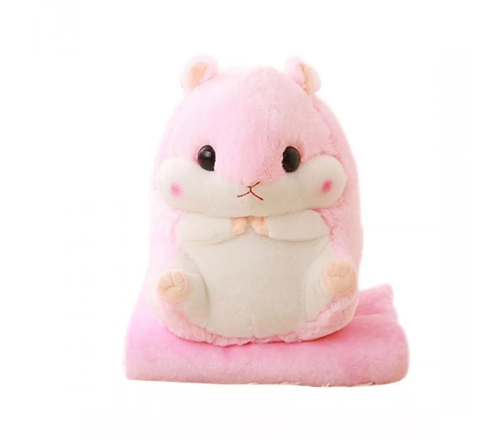 Игрушка-плед 3в1 Хомяк Huggle Pets на молнии 110х160 см Pink