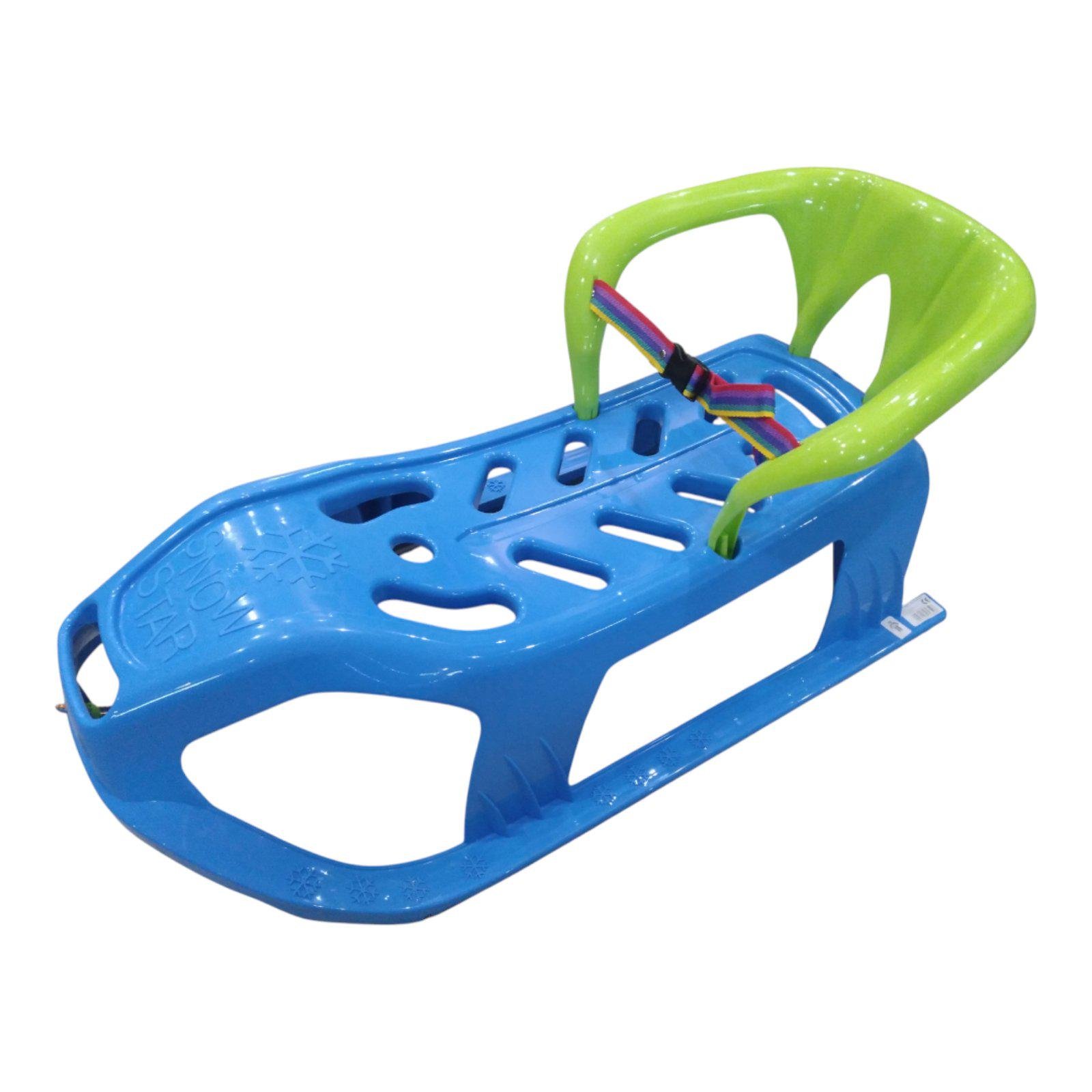 Санки-дитячі зі спинкою Marmat Snow Star Синій (11119) - фото 7