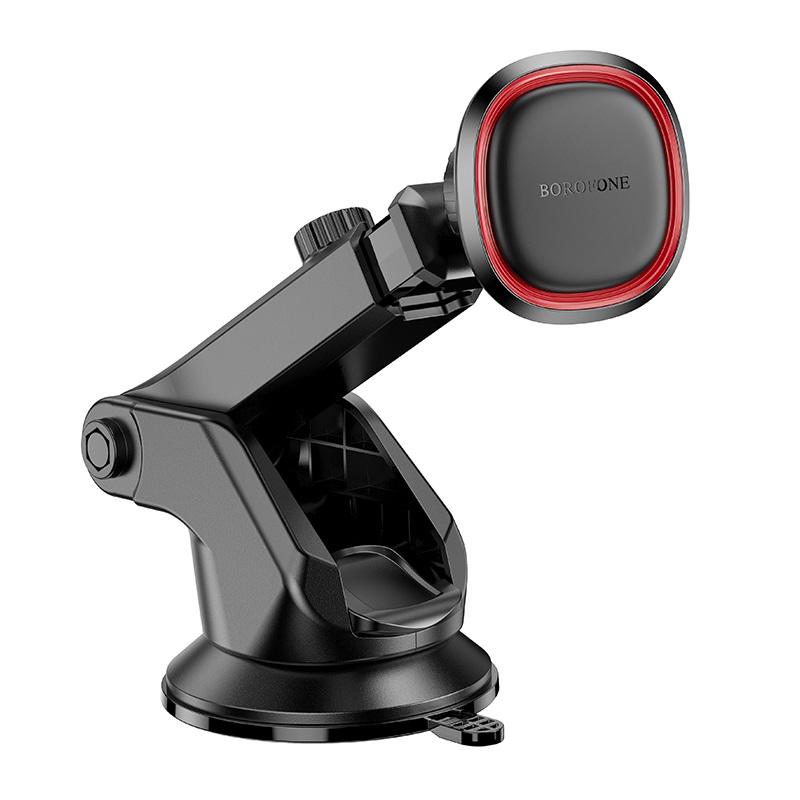 Автодержатель для телефона Borofone BH125 Roman magnetic car holder center console Black/Red (19427)