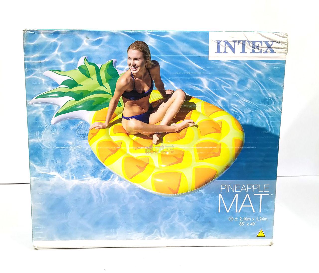 Надувний матрац Inteх 58761 Ананас двомісний 216х124 см (15360132) - фото 3 Надувний матрац Inteх 58761 Ананас двомісний 216х124 см (15360132) - фото 3