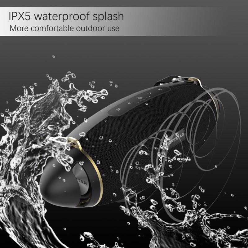 Колонка портативная акустическая HOPESTAR H20+ Bluetooth/MP3/AUX/Mic стерео (MG-00009) - фото 4