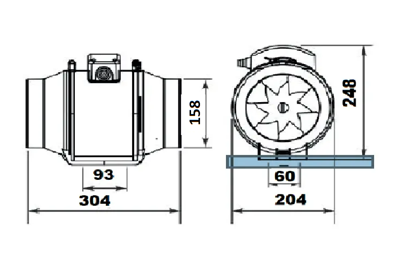 Вентилятор канальний AirRoxy aRil 160 витяжний Білий (01-155) - фото 8 Вентилятор канальний AirRoxy aRil 160 витяжний Білий (01-155) - фото 8