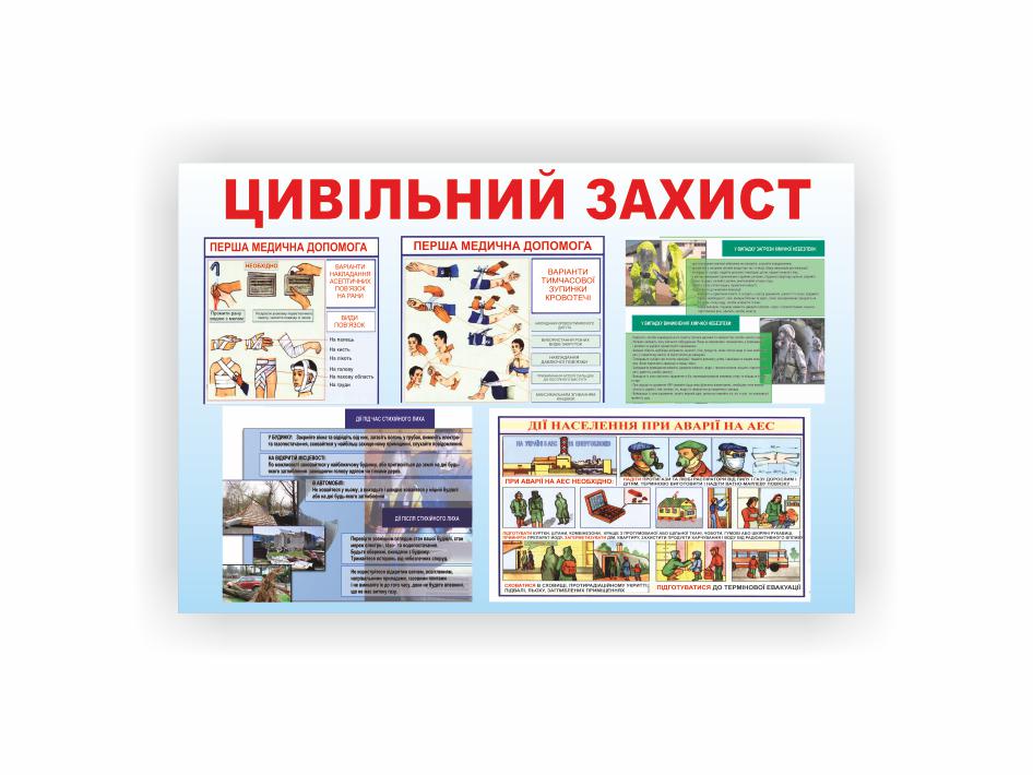 Стенд Vivay "Цивільний захист" 150x100 см (28411537)