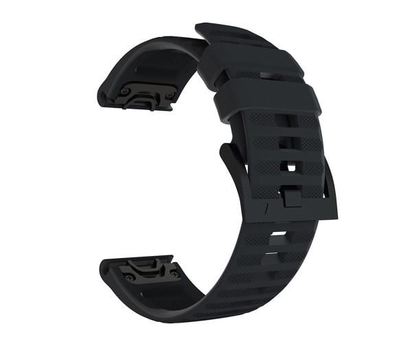 Ремінець Silicone Across Strap для смарт-годинників Garmin Fenix 6/6 Pro/7/7 Pro 22 мм Чорний