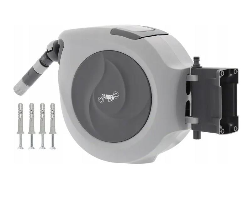 Катушка со шлангом садовая настенная 20 м - фото 4