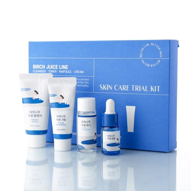 Набор миниверсий средств с березовым соком ROUND LAB Birch Juice Trial Kit
