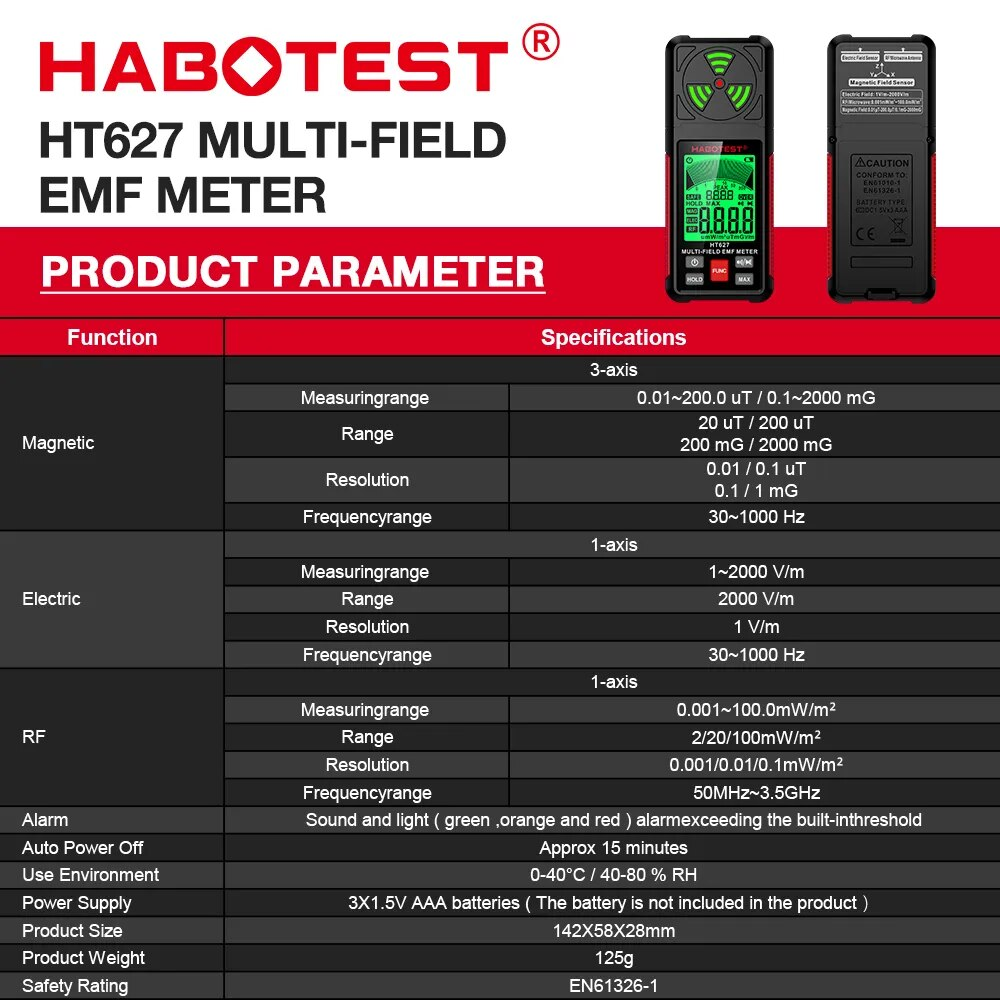 Дозиметр излучения Habotest HT627 портативный - фото 6
