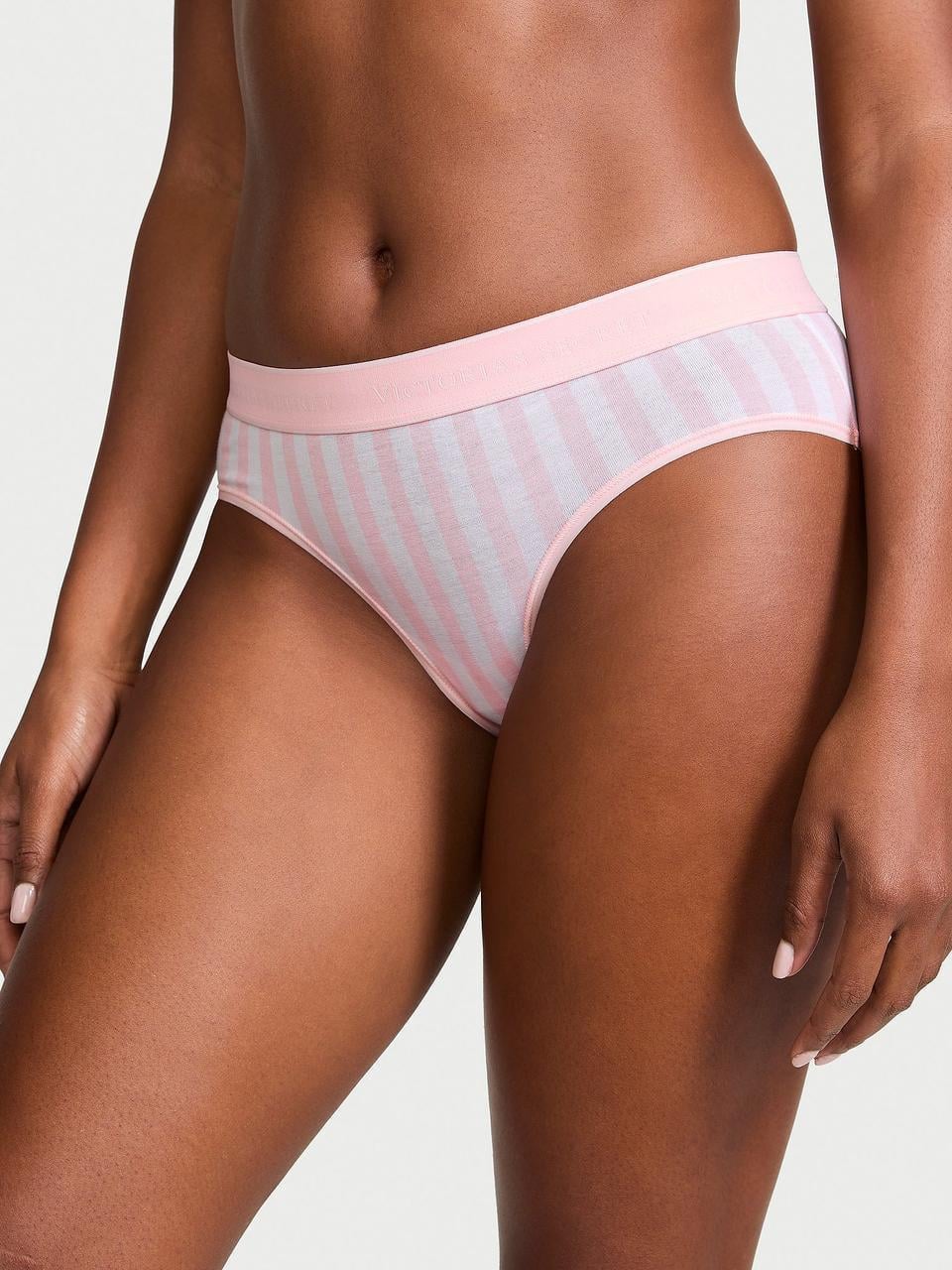 Трусики женские Victoria's Secret Logo Cotton Hiphugger S Розовый (2285565451)