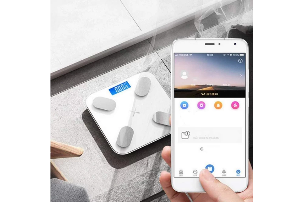 Ваги-смарт Smart Scale Bluetooth A1 фітнес підлогові 180 кг White (374594) - фото 3