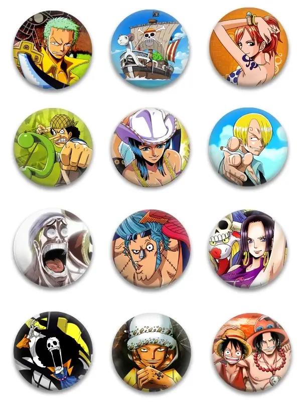 Комплект значков Аниме One Piece 12 шт. (NZN00010)
