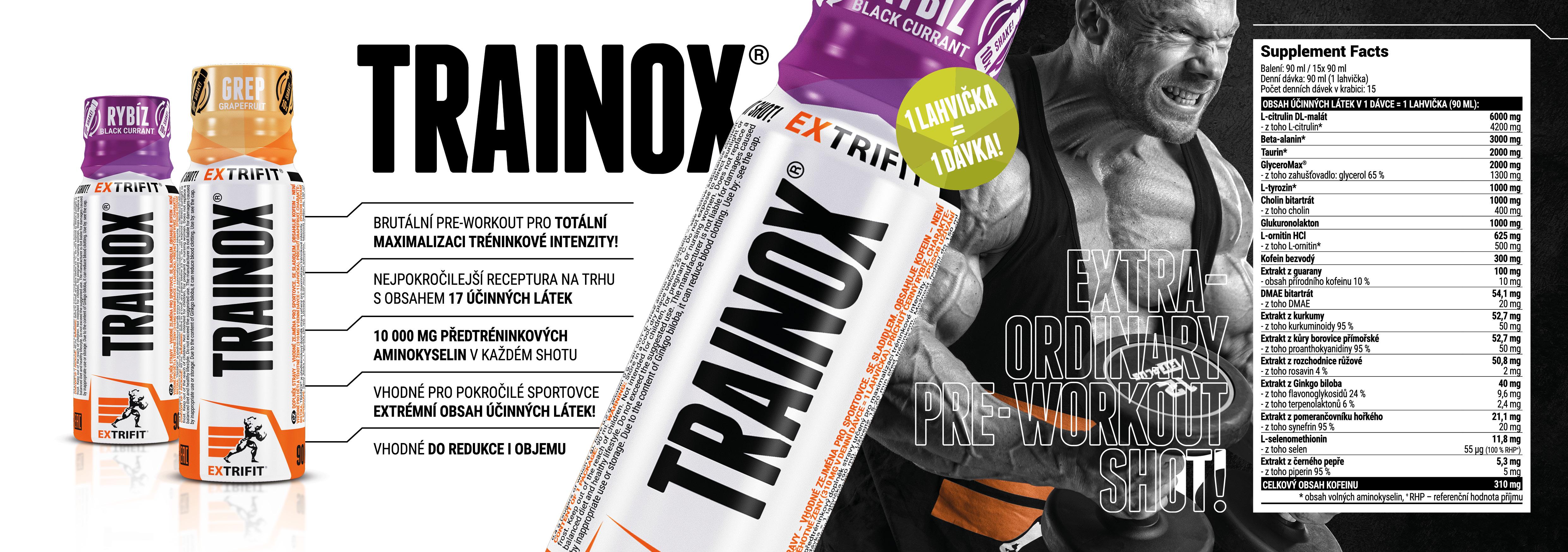 Предтренировочный комплекс Extrifit Shot Trainox Grapefruit 90 ml - фото 2