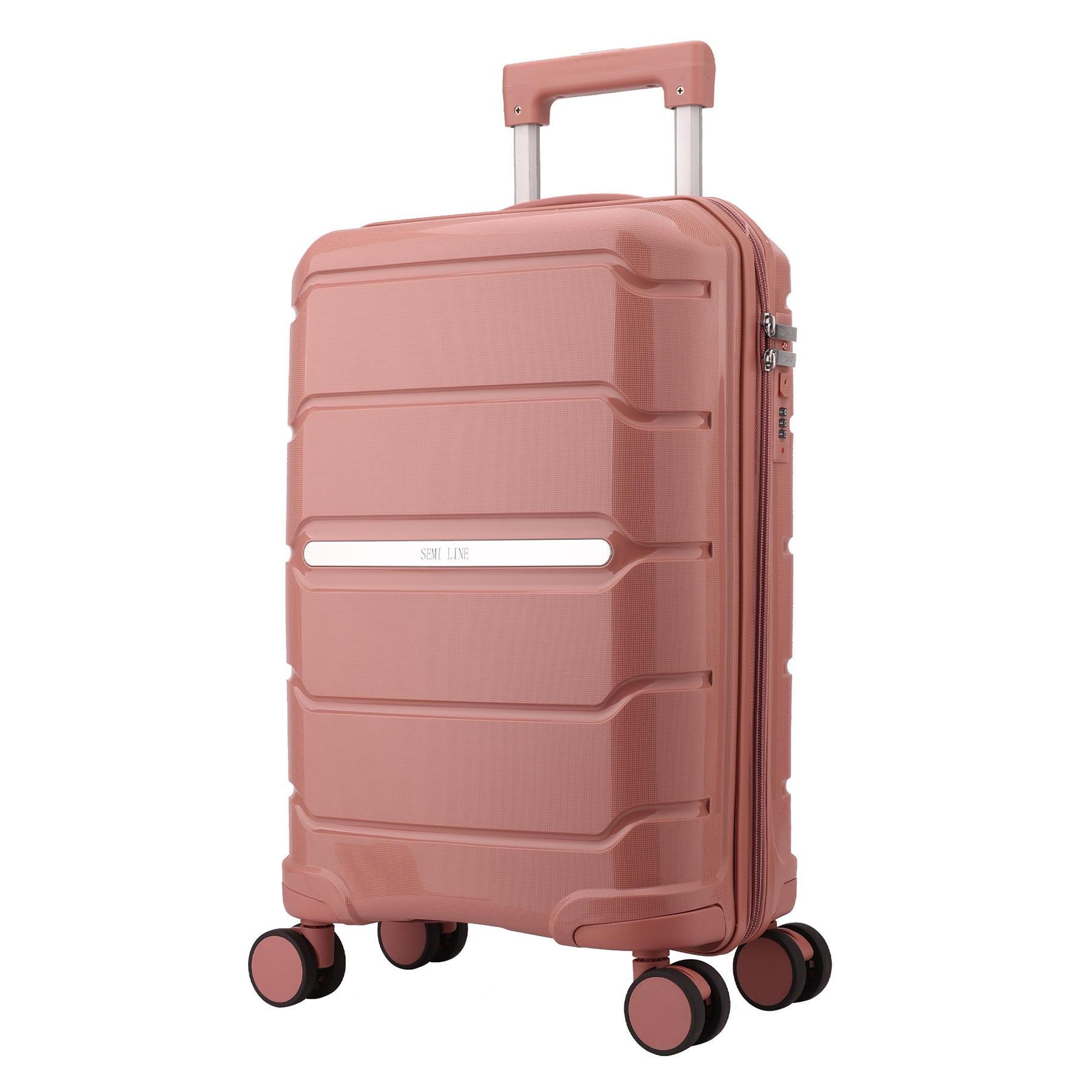 Чемодан малый ручная кладь SEMI LINE 20" Polypropylene S Pink (T5836-1)