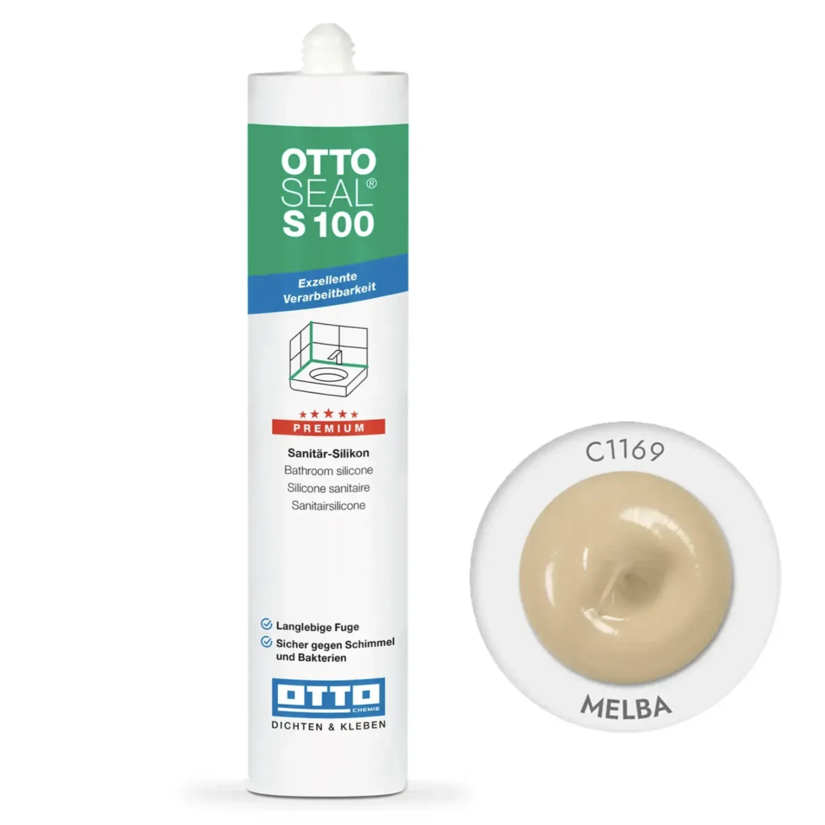 Силіконовий герметик OTTOSEAL S100 300 мм С1169 melba (S100C1169)