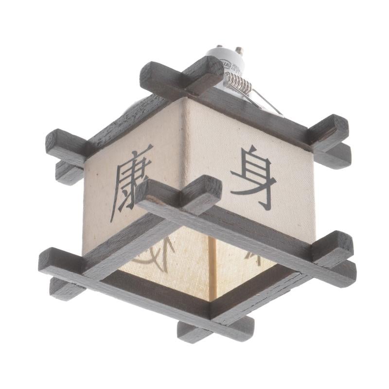 Светильник точечный Brille Куб иероглифы дерево