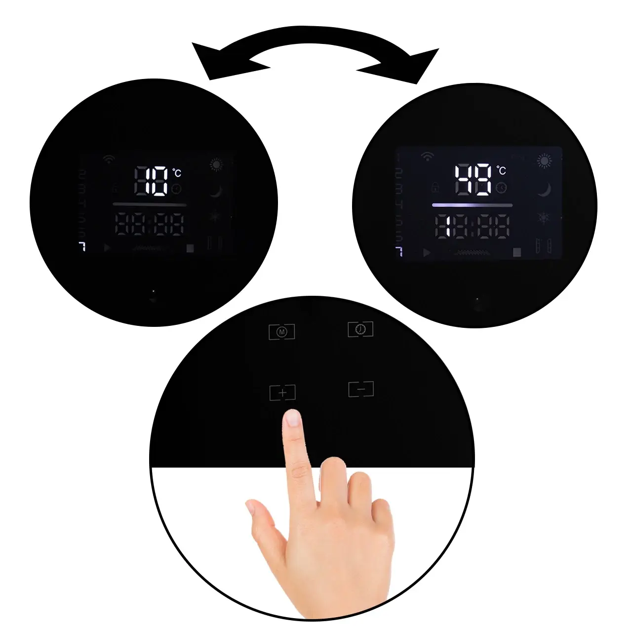 Скляний конвектор Maltec CH5000DWB WiFi Чорний (CH5000DWB) - фото 5