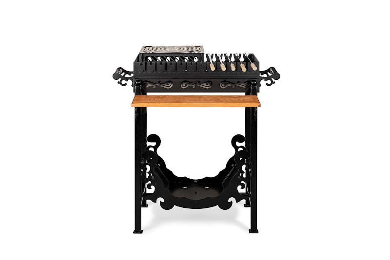 Мангал гриль Smoke House BBQ в комплектації Maximum 850х600х850 мм на 15 шампурів з кришкою BBQ грати та шампурами Античний (27860589) - фото 10 Мангал гриль Smoke House BBQ в комплектації Maximum 850х600х850 мм на 15 шампурів з кришкою BBQ грати та шампурами Античний (27860589) - фото 10