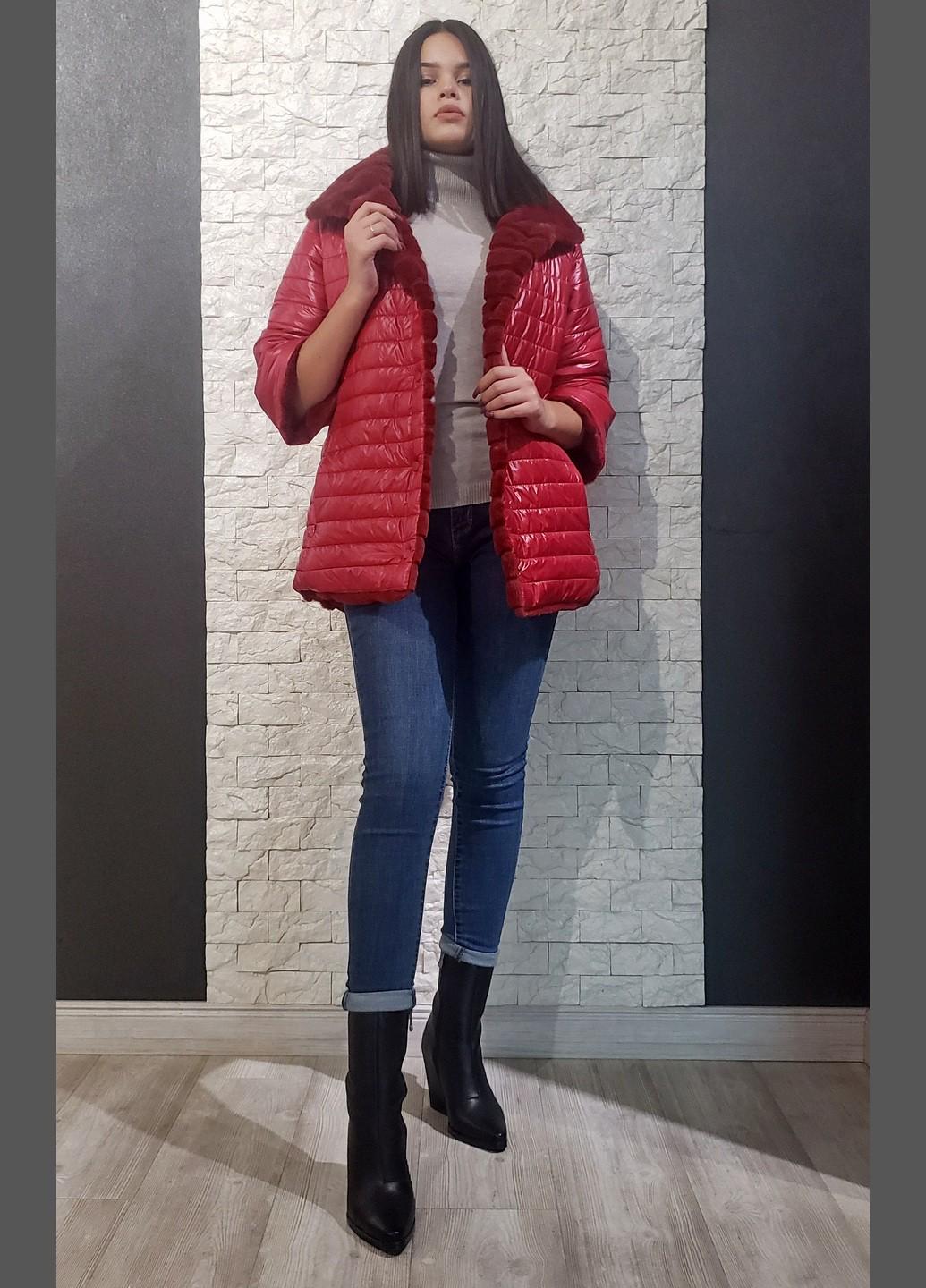 Куртка двухсторонняя стеганная di classe Красный (40-2169) - фото 3 Куртка двухсторонняя стеганная di classe Красный (40-2169) - фото 3
