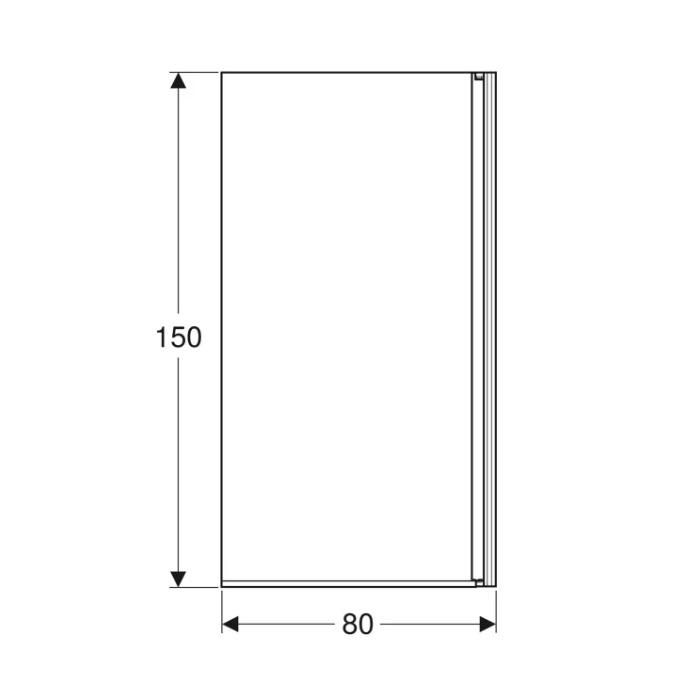 Шторка для ванни Geberit Geo розпашна скло 80x150 см Прозорий (560.118.00.2) - фото 4