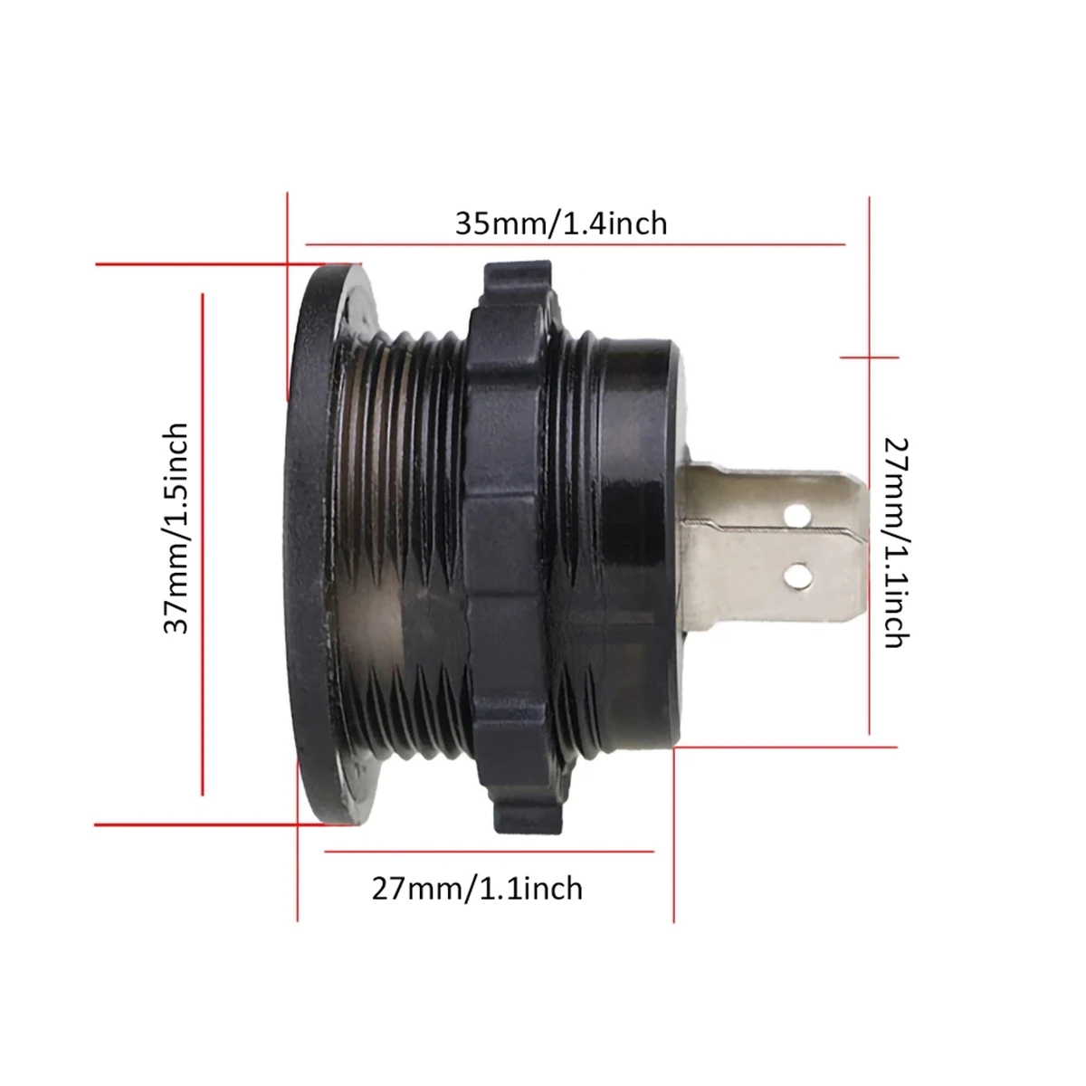 Вольтметр цифровой автомобильный постоянного тока 12V панель светодиодный цветной дисплей (48114) - фото 4 Вольтметр цифровой автомобильный постоянного тока 12V панель светодиодный цветной дисплей (48114) - фото 4