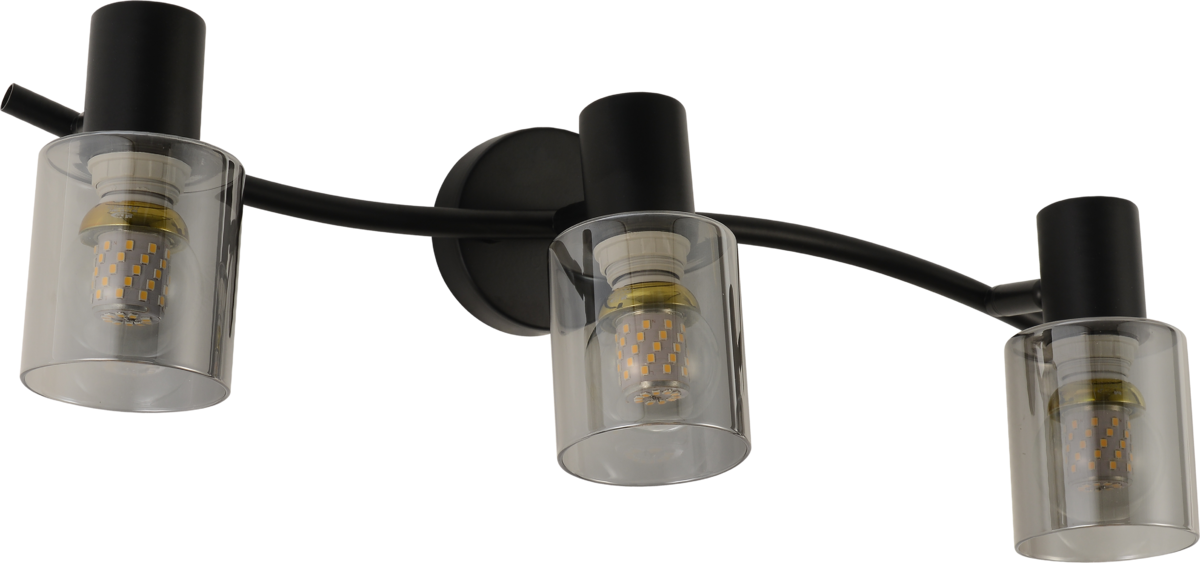 Светильник настенный Light House SRS-20757/3 прозрачный плафон Черный Светильник настенный Light House SRS-20757/3 прозрачный плафон Черный