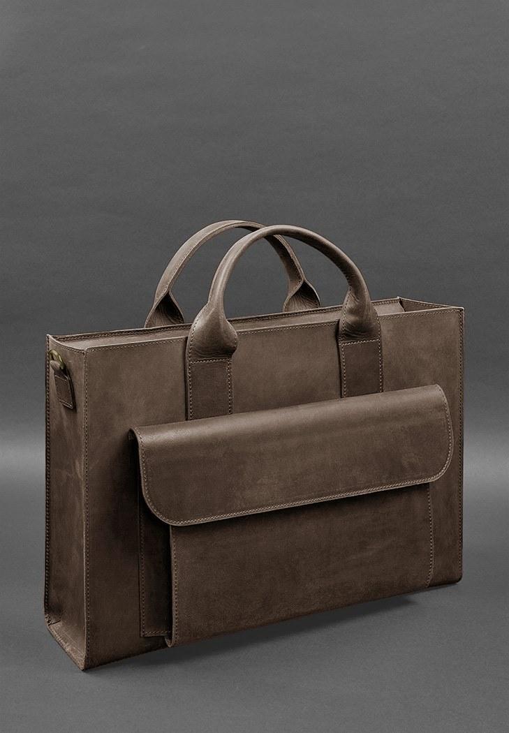 Сумка для ноутбука и документов кожаная универсальная Crazy Horse Темно-коричневый (A-028199) - фото 4 Сумка для ноутбука и документов кожаная универсальная Crazy Horse Темно-коричневый (A-028199) - фото 4