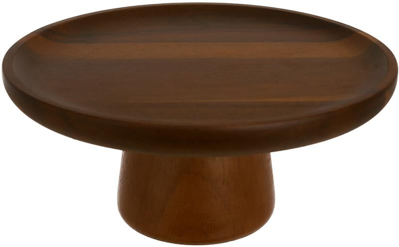 Блюдо деревянное на ноге Rock 20 см для десертов