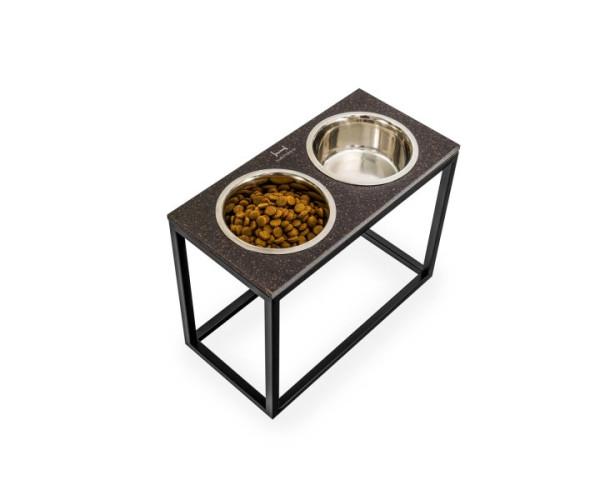 Миски на подставке Harley&Cho Dinner XL20 Brown stone/Black