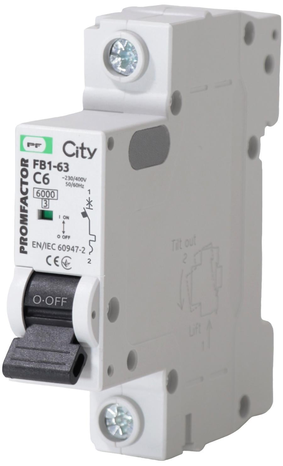 Автоматический выключатель PROMFACTOR CITY 1P C 06A 6 кА (28681296)