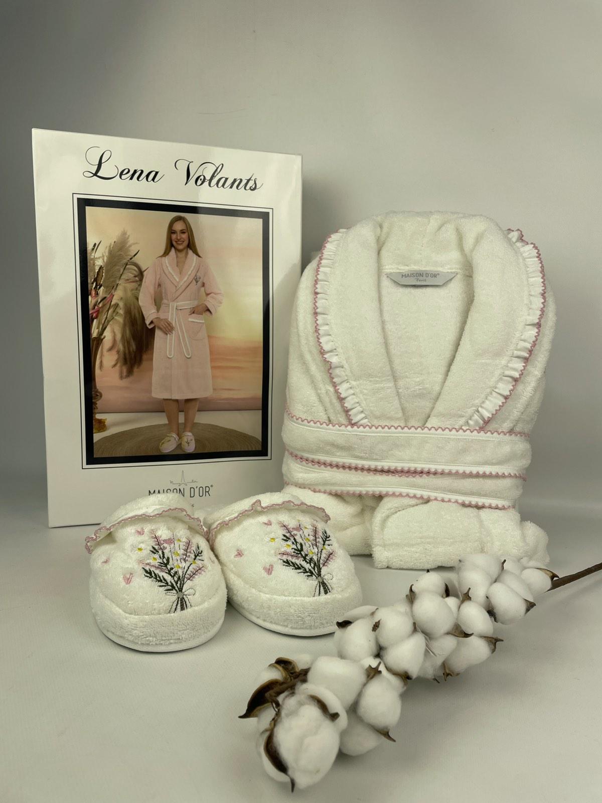 Халат жіночий Maison D'or Lena Volants XL Ecru (CN37299)