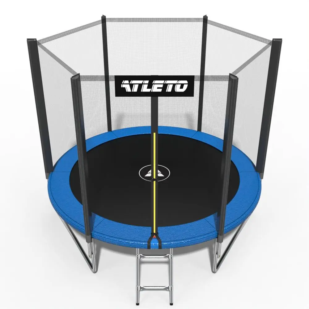 Батут детский Atleto с сеткой и металлической лестницей 312 см Черно-синий (21-76-20001001) - фото 2