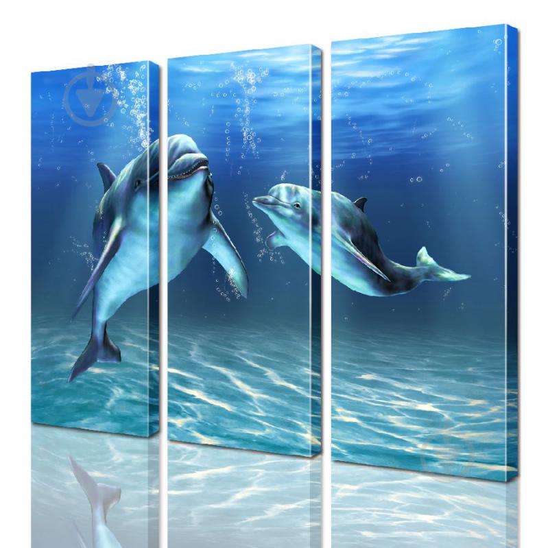 Модульная картина Дельфины ADJ0083 размер 150 х 180 см